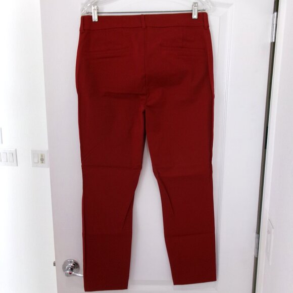 New Old Navy High Rise Pixie Pants Secret Smooth Pockets Cranberry Red 12 - Picture 7 of 9